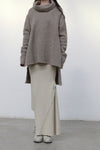 Marc le bihan round neck sweater 2772 taupe gray -brown